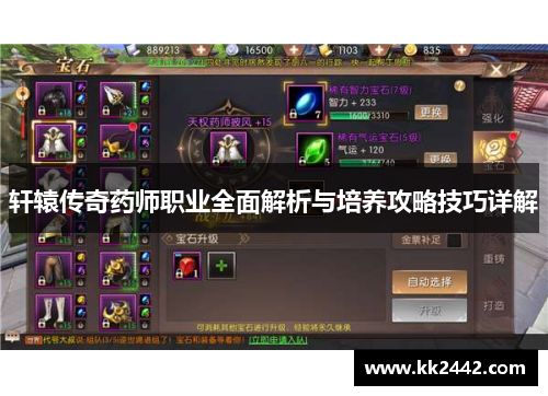 轩辕传奇药师职业全面解析与培养攻略技巧详解 轩辕传奇药师职业全面解析与培养攻略技巧详解